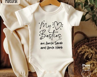 Aunt & Uncle Baby Bodysuit: Personalized Besties Gift