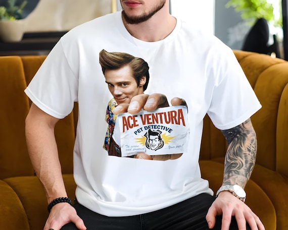 Ace Ventura Pet Detective V1 Natural T Shirt Movie Poster Retro