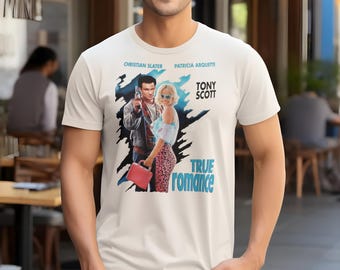 True Romance V1 Natural T-shirt filmposter retro vintage Katoen Heren Dames cadeau