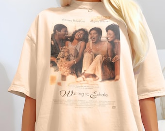 Waiting to Exhale V1 Natural T Shirt movie poster retro vintage Cotton Men's Women's gift present