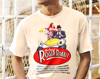 ヴィンテージ ロジャーラビット V9 ナチュラル Tシャツ 映画ポスター