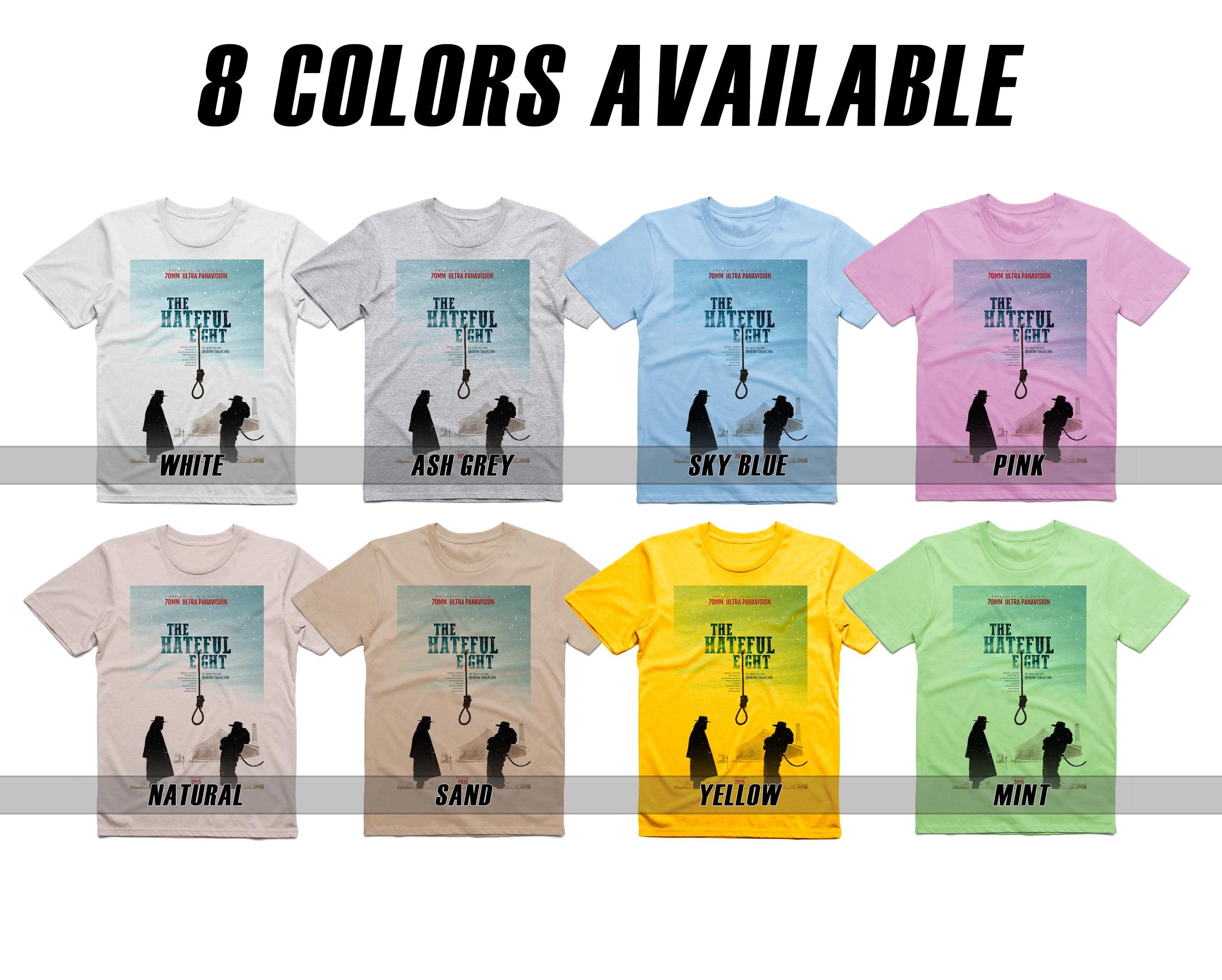 The Hateful Eight V1-V7 Natural T Shirt Movie Poster Retro Vintage