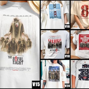 The Hateful Eight V15-V21 Natural T Shirt movie poster retro vintage Cotton Men&#39;s Women&#39;s gift present