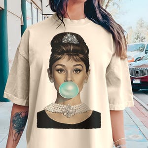 Breakfast at Tiffany&#39;s - Audrey Hepburn V1 Natural T Shirt movie poster retro vintage Cotton Men&#39;s Women&#39;s gift present
