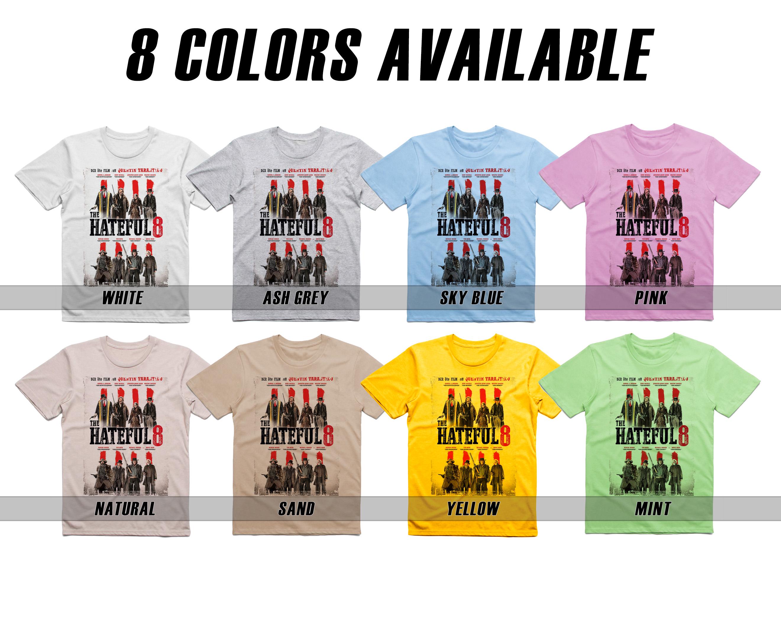 The Hateful Eight V1-V7 Natural T Shirt Movie Poster Retro Vintage