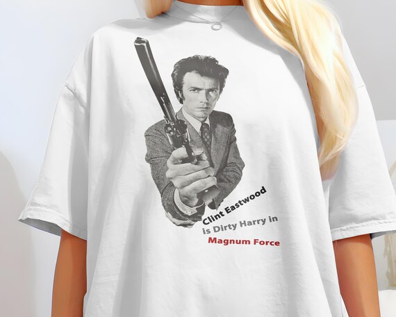 T-shirt Vintage Dirty Harry Poster Film - Tailles S à 5XL - Fabriqué USA - Neuf