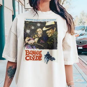 ヴィンテージ ボニーとクライド V1 ナチュラル Tシャツ 映画ポスター