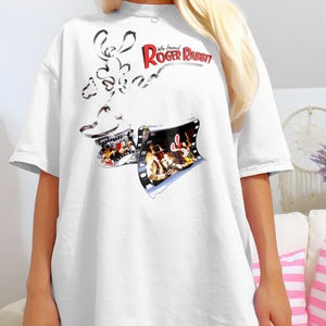 Who Framed Roger Rabbit V1 Natural T Shirt movie poster retro vintage Cotton Men&#39;s Women&#39;s gift present