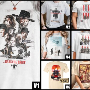 The Hateful Eight V1-V7 Natural T Shirt movie poster retro vintage Cotton Men&#39;s Women&#39;s gift present