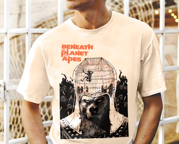 Beneath the Planet of the Apes V1 Natural T Shirt Movie Poster