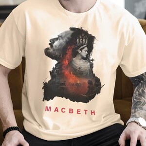 Macbeth V1 Natural T Shirt movie poster retro vintage Cotton Men's Women's gift present