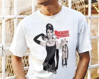 Breakfast at Tiffany's - Audrey Hepburn V4 Natural T Shirt movie poster retro vintage Cotton Men's Women's gift present