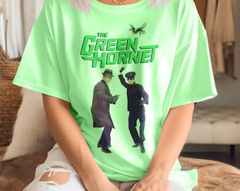 Green Hornet V7 Natural T Shirt movie poster retro vintage Cotton Men's Women's gift present