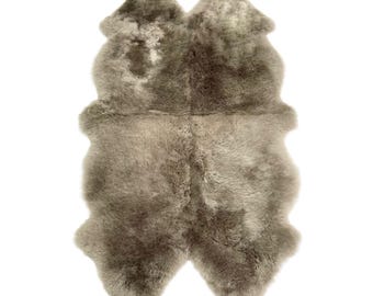 Long Wool Sheepskin Rug 3.28x5.6ft 100% natural Australian merino sheepskin Silky Soft - Dusty Grey