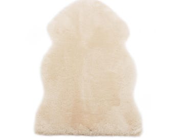 Australian Straight Cream Sheepskin Rug, Nursing Sheepskin rug, Medical Sheepskin 100% Natural 3 in Easy to Care