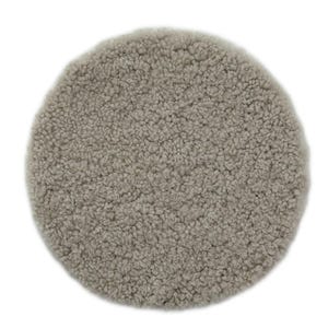 Short Wool Round Sheepskin Cushion, Bleacher Seat Pad, Natural Sheepskin Seat Plates/Chair Pads, Shearling Sheepskin Seat Pad-Grey