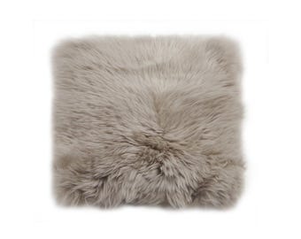 Long Wool Square Sheepskin Cushion, Natural Sheepskin Seat Plates/Chair Pads Cozy and Stylish