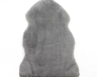 Australian Straight Grey Sheepskin Rug, Nursing Sheepskin rug, Medical Sheepskin 100% Natural 3 in Easy to Care