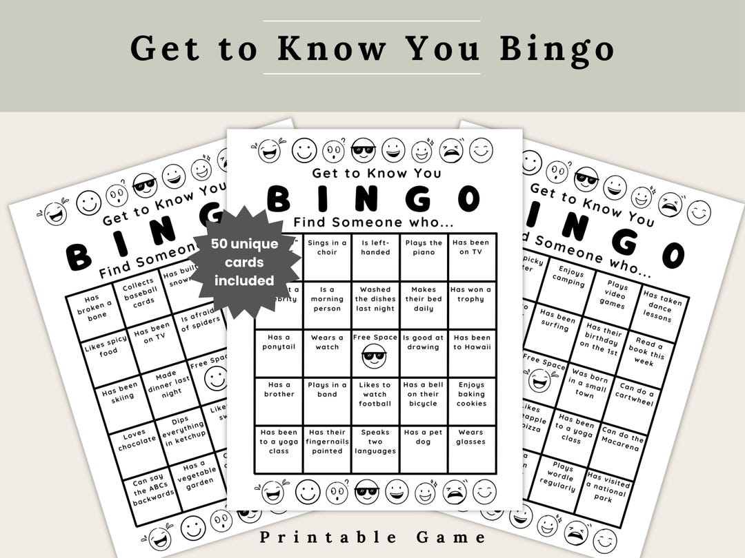 Get to Know You Bingo | Team Building Icebreaker (digital Download) - Etsy