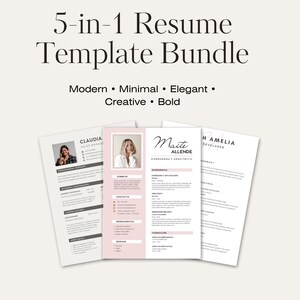 ATS Friendly Resume Template for Canva: Professional CV Design (Instant Download)