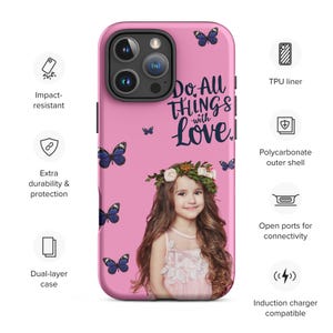 Custom Photo iPhone Tough Case – Personalized Protective Phone Cover with Picture & Text