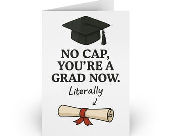 Carte de remise des diplômes amusante : humour de la génération Z, promotion 2025