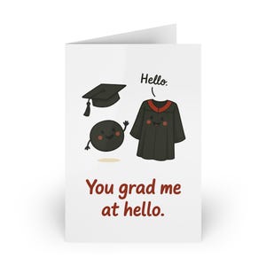 Carte mignonne de remise des diplômes Vous m'avez obtenu un diplôme à Hello | Carte de remise des diplômes amusante pour elle, lui ou un ami | Diplômé d'université de Punny | Promotion 2025