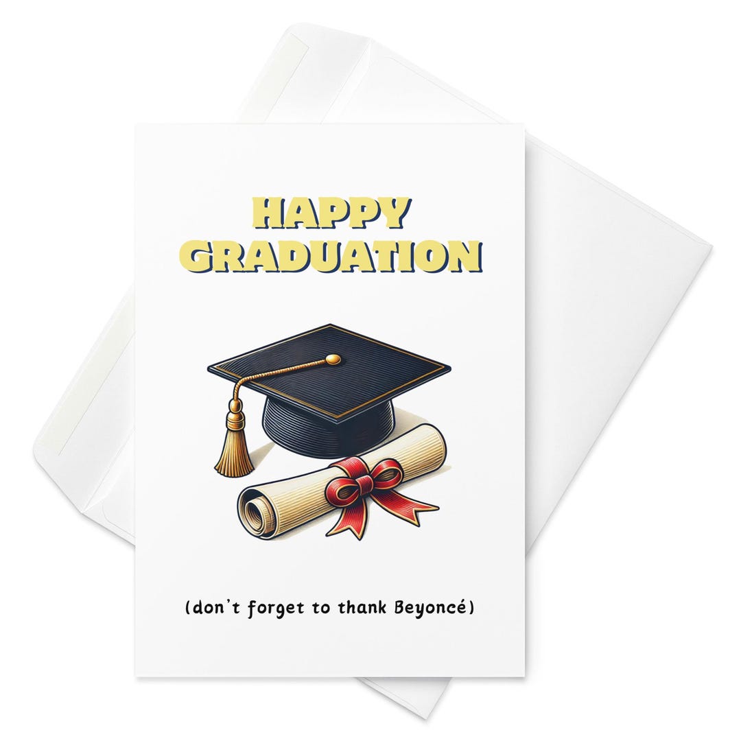 Funny Graduation Card | Pop Culture Graduation Card With Cap and ...