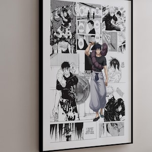 Mangaposter - Toji Fushiguro - Utvalda mangapaneler - Digitaltryck
