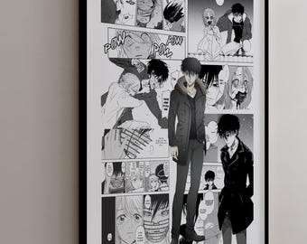 Manga Poster - Yuuki Anzai - Curated Manga Panels - Digital Print