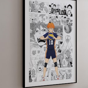 Manga Poster - Shoyo Hinata - Curated Manga Panels - Digital Print