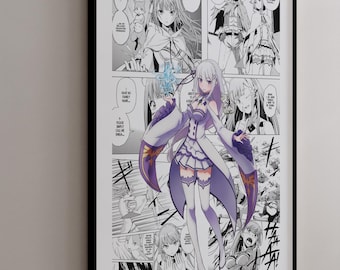 Manga Poster - Lady Emilia - Curated Manga Panels - Digital Print