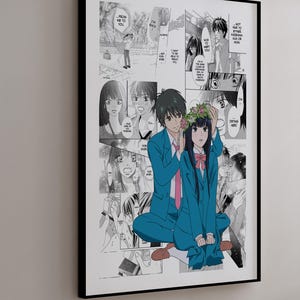 Manga Poster - Kimi ni Todoke: From Me to You - Sawako Kuronuma & Shota Kazehaya - Kuratierte Manga Panels - Digitaldruck