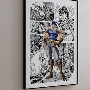 Manga Poster - Jonathan Joestar - Curated Manga Panels - Digital Print