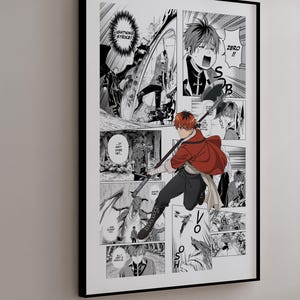 Manga Poster - Stark - Curated Manga Panels - Digital Print