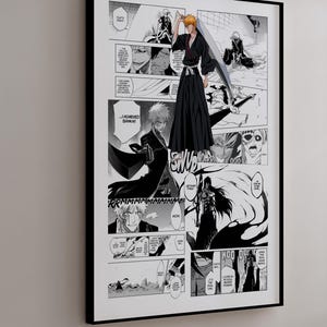 Manga Poster - Ichigo Kurosaki - Curated Manga Panels - Digital Print