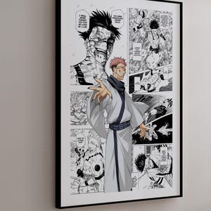 Manga Poster - Ryomen Sukuna - Curated Manga Panels - Digital Print