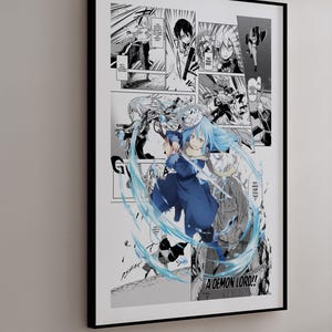 Mangaposter - Rimuru Tempest - samengestelde mangapanelen - digitale print
