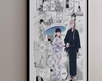 Manga Poster - My Happy Marriage - Miyo Saimori & Kiyoka Kudou - Curated Manga Panels - Digital Print