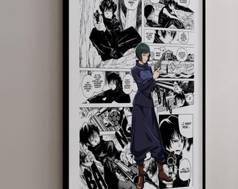 Manga Poster - Mai Zenin - Curated Manga Panels - Digital Print