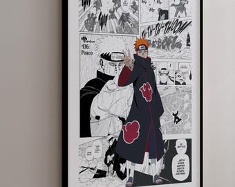 Manga Poster - &#39;Pain&#39; Yahiko - Curated Manga Panels - Digital Print