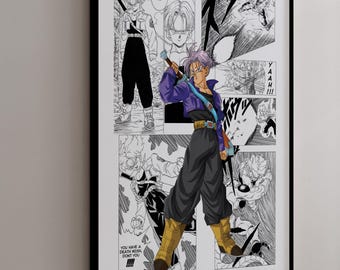 Manga Poster - Trunks - Curated Manga Panels - Digital Print