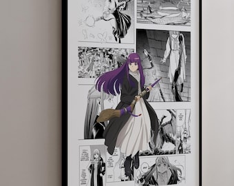 Manga Poster - Fern - Curated Manga Panels - Digital Print