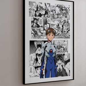 Manga Poster - Shinji Ikari - Curated Manga Panels - Digitaldruck