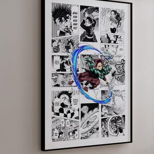 マンガポスター - 竈門炭治郎 - 厳選マンガパネル - デジタルプリント