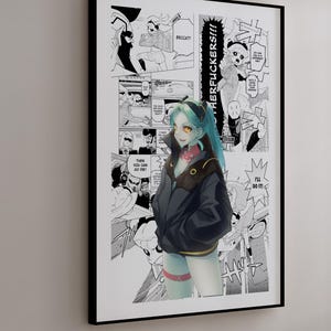 Manga Poster - Rebecca - Curated Manga Panels - Digital Print