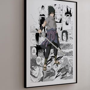 Poster manga - Sasuke Uchiha - Pannelli manga curati - Stampa digitale