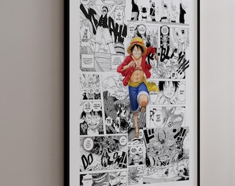 Poster manga - Monkey D. Luffy - Panneaux manga sélectionnés - Impression numérique