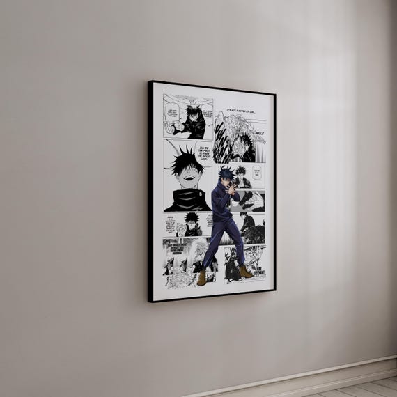 Manga Poster - Megumi Fushiguro - Curated Manga Panels - Digital Print