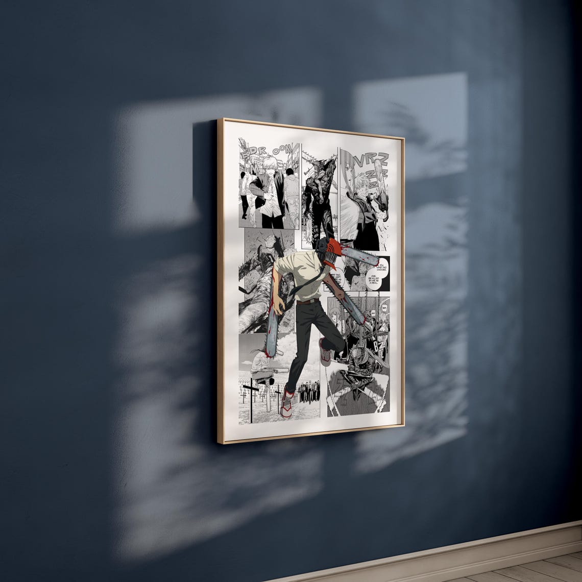Manga Poster - Chainsaw Denji - Curated Manga Panels - Digital Print - Etsy